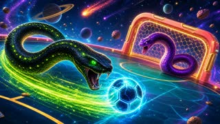 Space Soccer plasma ball and goals preview.